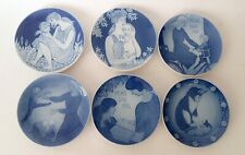 ♥ ROYAL COPENHAGEN LOTTO 6 PIATTINI IN CERAMICA MOTHER'S DAY 1978 1982 CAT 1983