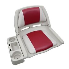 Leggero Pieghevole Barca Sedile Con Porta Tazza, Grigio / Red Stile By MiDMarine
