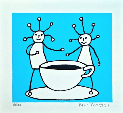Paul kostabi serigrafia - -,