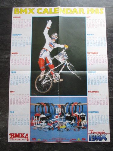 Bmx calendar poster 1985 old - poster,
