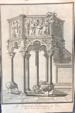 IL PULPITO DI SAN GIOVANNI DI PISA. Fatto da Niccola Pisano nel sec.XIII. 1812
