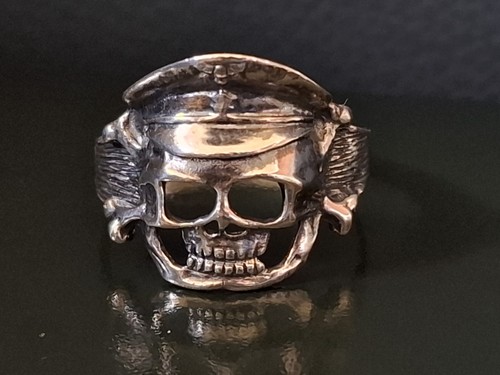 Anello biker vintage argento