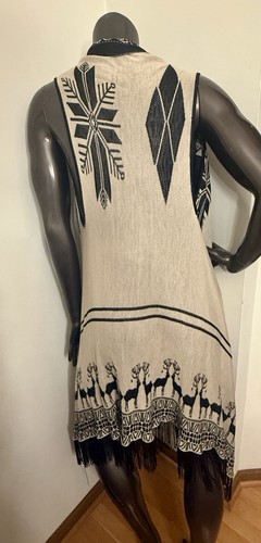 Top scialle boho con - , frange