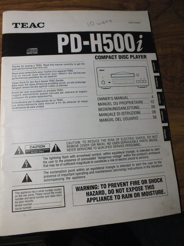 Teac h500i lettore - pd-h500i,