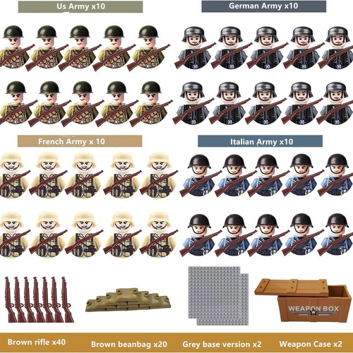 Nuovo 104 pezzi minifigure ww2 - 104,