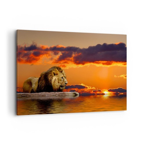 Quadro tela 120x80cm leone - tela,