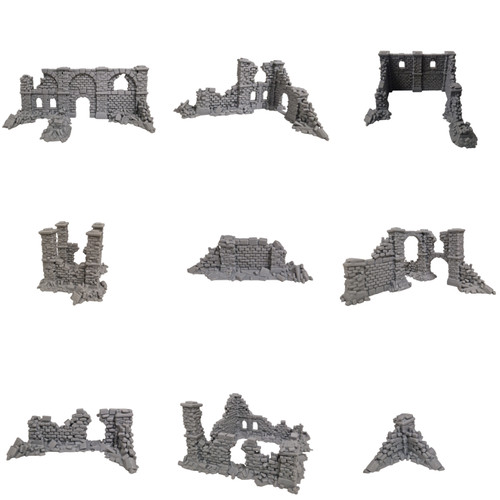 Set mura rovine in scala - di,