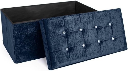 Pouf ottomano diamante velluto