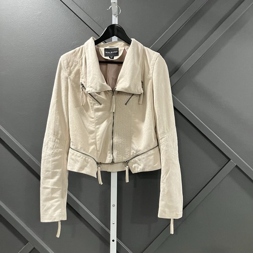 Giacca moto solemio crema - giacca,
