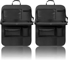 2 Pezzi Organizer Protezione Sedile Posteriore Auto, Bambini, Con Tavolino Piegh