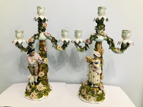 Coppia antichi candelabri - coppia, di