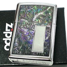 Accendino Zippo design veneziano finitura specchio argento regalo fresco usato