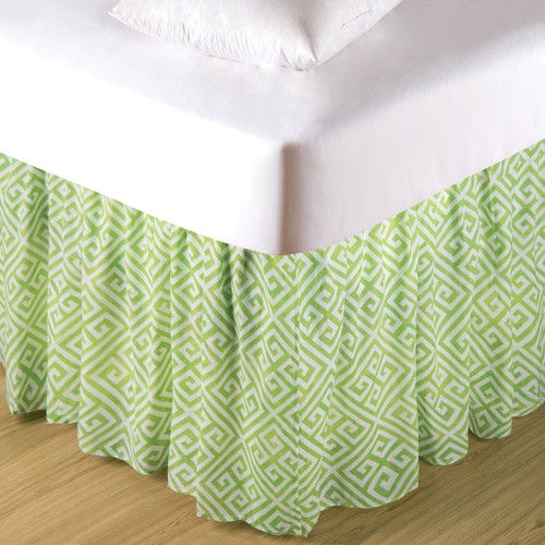 Gonna letto matrimoniale verde