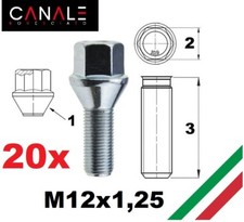 kit 20 bulloni ruota cerchi in lega per Alfa Romeo 156 147 166 GT ruote ferro