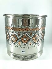 Portavasi in rame argentato