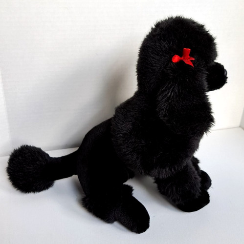 Peluche barboncino nero seduto - peluche,