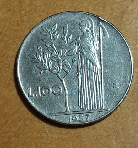 Moneta 100 lire del - lire, "