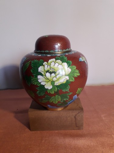 Vaso potiche vintage smalto - potiche,