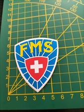 ADESIVO VINTAGE STICKER kleber FMS Federazione Motociclistica Svizzera 
