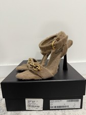 Saint Laurent YSL - Sandalo Le Maillon 105 mm, sabbia nuova (taglia 37)