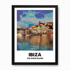 Ibiza, città, stampa, arte