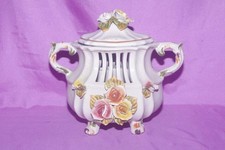 CENTROTAVOLA BISCOTTIERA  CONTENITORE SOPRAMMOBILE CERAMICA BASSANO VINTAGE