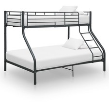 vidaXL Letto a Castello Nero