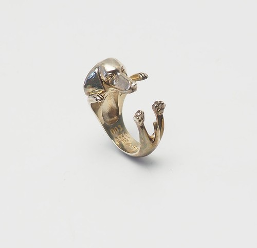 Bassotto cane argento sterling - bassotto,
