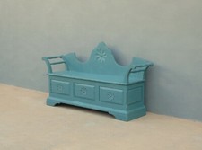 Cassapanca panca con seduta apribile laccata Shabby Chic, L 159,5 cm!