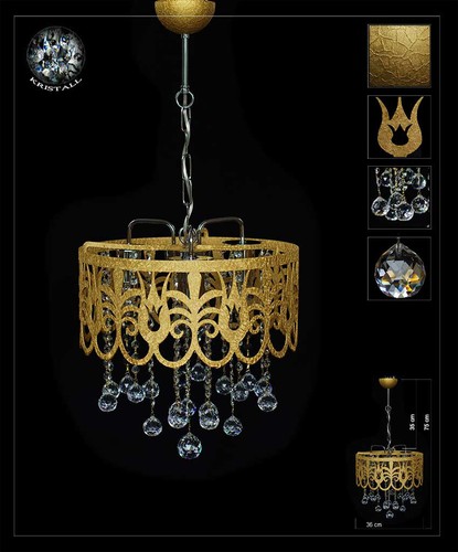 Lampadario orientale con sfere - lampadario,