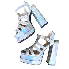 Rave tacco argento 38 scarpe