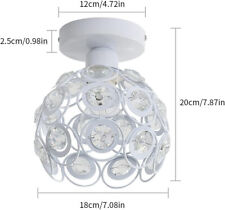 Lampade da Soffitto Moderno, Plafoniera in Metallo con Cristallo Creativa E27 La