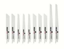 KIT 10 PZ LAME LEGNO METALLO SEGHETTO A GATTUCCIO ALTERNATIVO ELETTRICO SEGA
