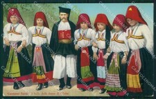 Nuoro Ollolai Costumi Sardi Ballo cartolina MQ5221