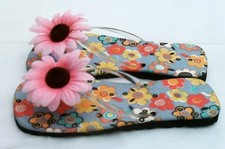 Fiori Designer Flower Power Punk Gonna Emo Infradito 37 Bagni Strand Scarpe