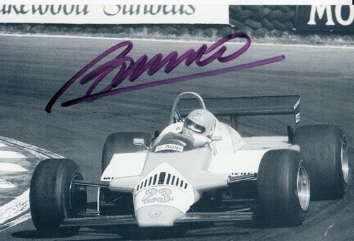 Firmato bruno giacomelli alfa - giacomelli,