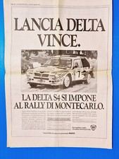 GAZZETTA DELLO SPORT 27 GENNAIO 1986 PUBBLICITA LANCIA DELTA S4-RUMMENIGGE-INTER
