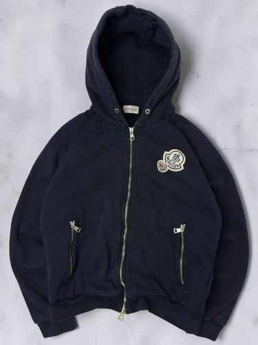 Moncler doppio logo zip - , felpa
