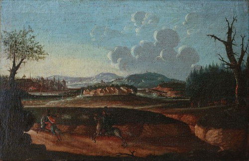 Paesaggio con battaglia