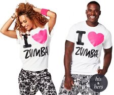 Zumba I Love Zumba Unisex Tee - White ~  XS/S  M/L   XL/XXL ~ New! Free Shipping