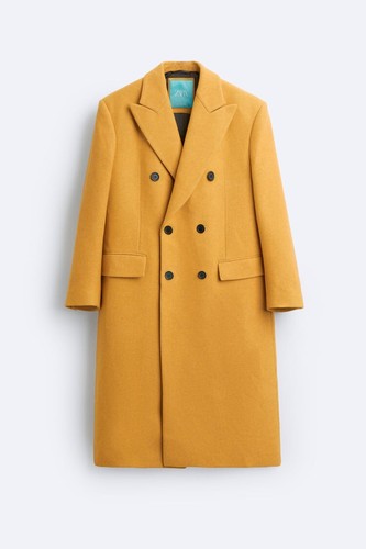 Cappotto uomo zara senape - cappotto,