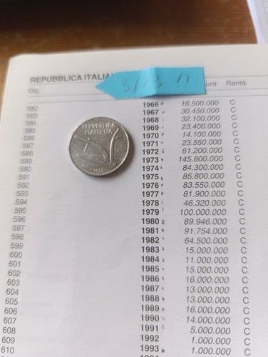 Moneta lire del - moneta, da