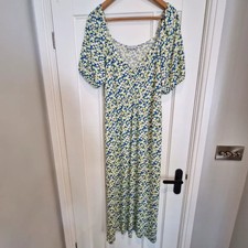 Abito midi papaya blu verde