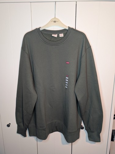 Felpa girocollo levi verde - levi's,