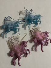 4 CHRISTMAS Tree ORNAMENT Blue