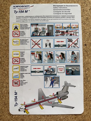Scheda sicurezza aeroflot - scheda,