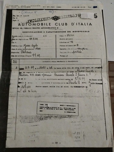 Moto guzzi zigolo visura no - guzzi,