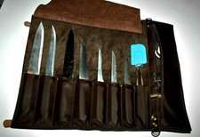 BORSA Roll COLTELLI Chef Vera pelle BUFALO custodia porta coltelli made ITALY