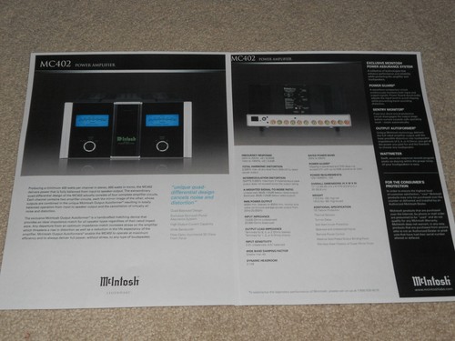 Mcintosh mc402 brochure - mc402,