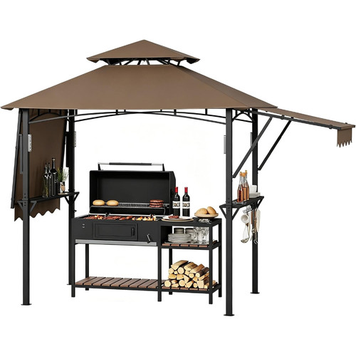 7x5ft grill gazebo double - double, tier
